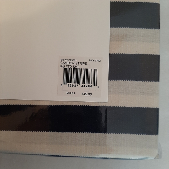 RALPH LAUREN Durant Camron Stripe KING 4 Piece Sheet Set MSRP $405 - Picture 6 of 14